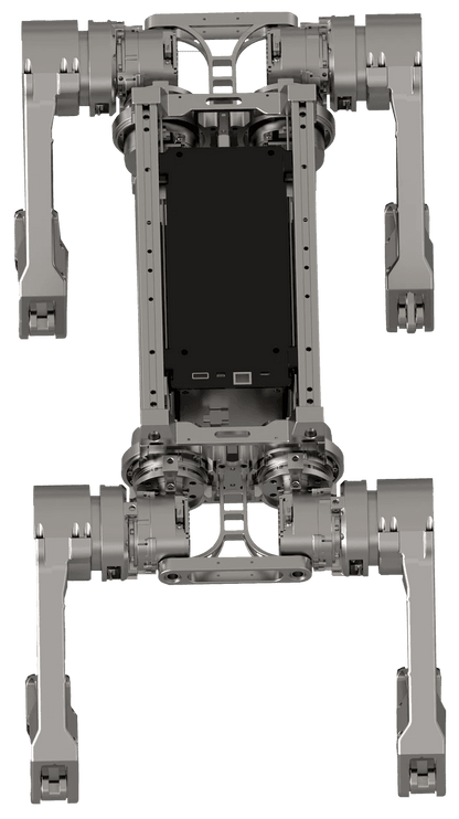 Top view of the Black Panther X modular quadruped frame